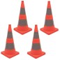 Preview: Faltleitkegel Pro-Version 50 cm mit LED Beleuchtung und retroreflektierender Leitkegel 4 Stück