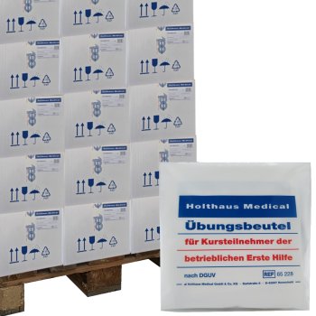 1000 x Übungsbeutel 8-teilig HOLTHAUS Erste Hilfe Übungsset für Kursteilnehmer