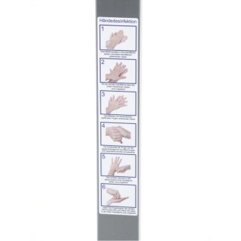 Preview: Desinfektionsmittelständer mit 500 ml Spender und Leerflasche als Desinfektionssäule für Desinfektionsmittel