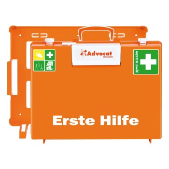 Erste Hilfe Koffer Advocat DIN 13169 SÖHNGEN mit Pflasterspender Verbandkasten MT-CD orange