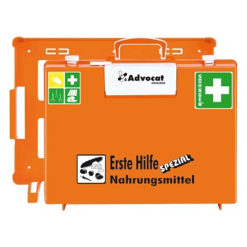 Erste Hilfe Koffer Advocat Nahrungsmittel SÖHNGEN mit Pflasterspender Verbandkasten MT-CD orange