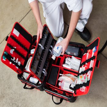 Preview: Notfallrucksack ultraRUCKSACK EM III Double Ultramedic leuchtrot