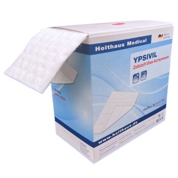 YPSIVIL Zellstoff-Vlies-Kompresse 1 Rolle zu 10 cm x 10 m