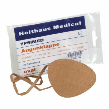 YPSIMED Augenklappe HOLTHAUS oval braun