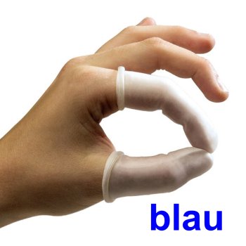 Sander Fingerlinge blau Gummifingerlinge 100 Stück