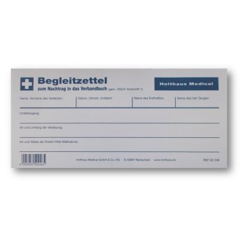 Begleitzettelblock HOLTHAUS selbsthaftend mit 25 Blatt