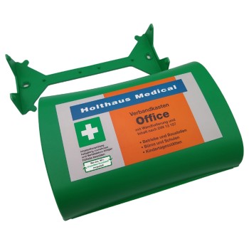 Preview: Erste Hilfe Koffer HOLTHAUS Office Verbandkasten mit DIN 13157 mit Wandhalterung