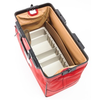 Preview: Arzttasche RUSTICANA CROSS grün DÜRASOL Großformat mit 2 Vortaschen inkl. 1 Ampullenspender