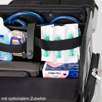 Preview: Arztrucksack COMFORT silbergrau DÜRASOL widerstandsfähig und wasserabweisende Oberfläche