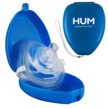 AERObag Taschenmaske HUM mit Filter und Ventil blau mit Etui