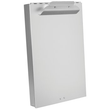 Preview: Formularhalter aus Aluminium mit Box und Abteiltrenner Läufer 21017 Clipboard Klemmbrett