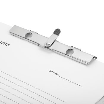 Preview: Formularhalter mit Box aus Aluminium mit Halteklemme Läufer 30517 Clipboard Klemmbrett