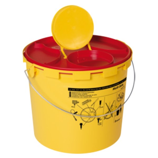 Multi-Safe medi 6 Entsorgungsbehälter SARSTEDT Eimer mit montiertem Bügel 6000 ml 6,0 Liter