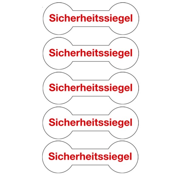 kingsmed ® Sicherheitssiegel für Verbandkästen und Schränke Bogen mit 5 Siegeln