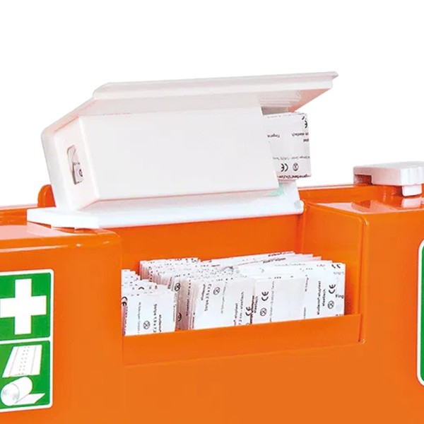 Erste Hilfe Koffer Advocat Nahrungsmittel SÖHNGEN mit Pflasterspender Verbandkasten MT-CD orange