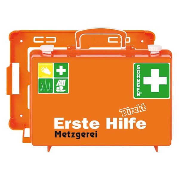 Erste Hilfe Koffer DIREKT Metzgerei SÖHNGEN SN-CD DIN 13157 erweitert