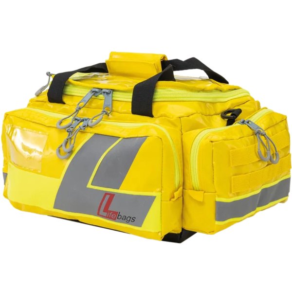 Notfalltasche Lifebag S gelb SÖHNGEN Sanitätstasche mit Frottasche und 2 Seitentaschen