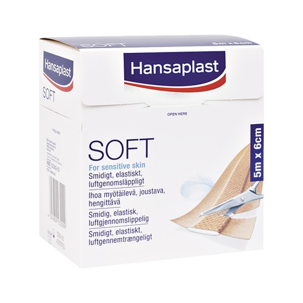 Hansaplast SOFT 6 cm x 5 m Wundpflaster hautfreundlich