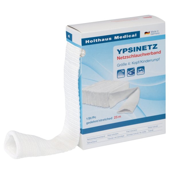 YPSINETZ Netzschlauchverband HOLTHAUS Größe 4 für Kopf Kinderrumpf 25 m