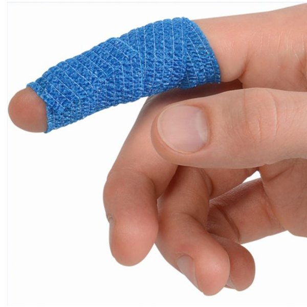 YPSITECT Heftpflaster 3 cm x 5 m HOLTHAUS selbsthaftend blau 2 Rollen