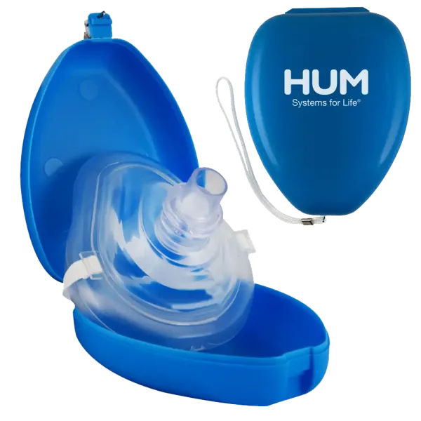 AERObag Taschenmaske HUM mit Filter und Ventil blau mit Etui