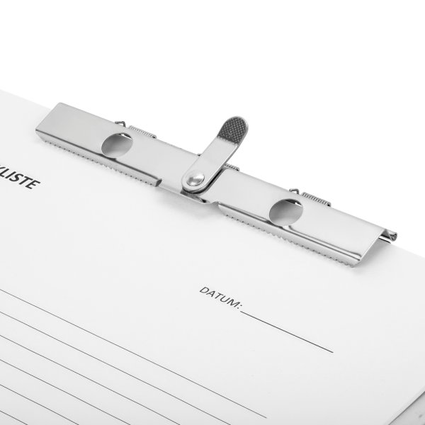 Formularhalter mit Box aus Aluminium mit Halteklemme Läufer 30517 Clipboard Klemmbrett